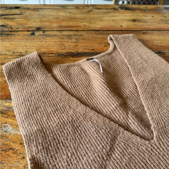 Free People Sweater Dress Oversized super soft tan brown neutrals - Picture 3 of 3